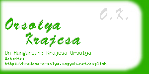 orsolya krajcsa business card
